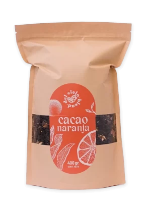 Té Cacao Naranja, 400 gr. Doypack - Té negro, cascarilla de cacao y cáscara de naranja